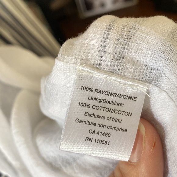 Gentle Fawn Mischa Dress White Blue Stripes Knee Length Asymmetrical Hem - Picture 10 of 10